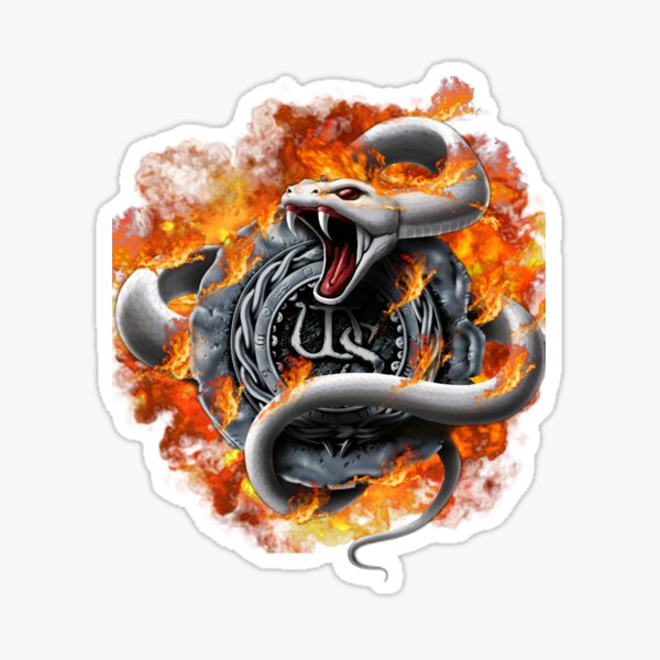 Snake Fire Stickers for Sale