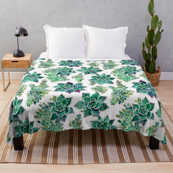 Item preview, Beautiful Pastel Succulents on White Background designed and sold by WallabyJelly.