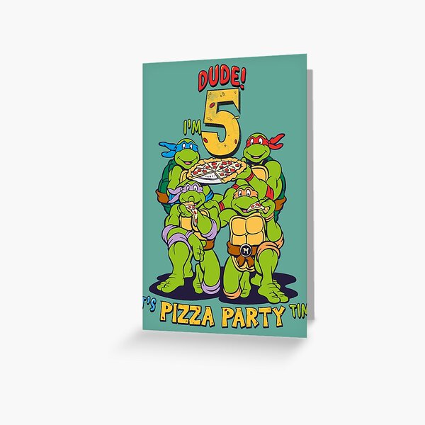 Item preview, Teenage Mutant Ninja Turtles I_m 5 Dude Pizza Birthday Party   designed and sold by SohaWoo.