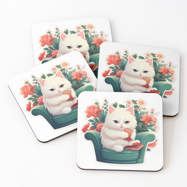 Item preview, Cute Cat Reading Books designed and sold by Puristock.