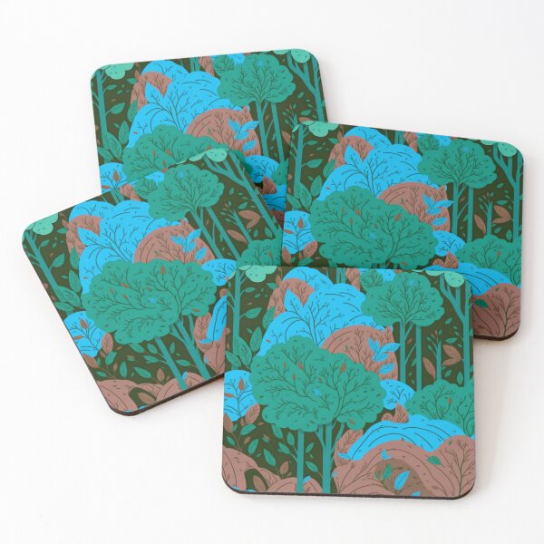 Item preview, Green Rainbow Forest Trees Pattern designed and sold by druidwolfart.