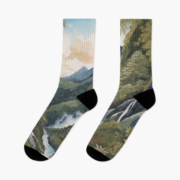 Item preview, Serenity Falls: An Illustration of the Tranquil Waterfall designed and sold by Ngea.