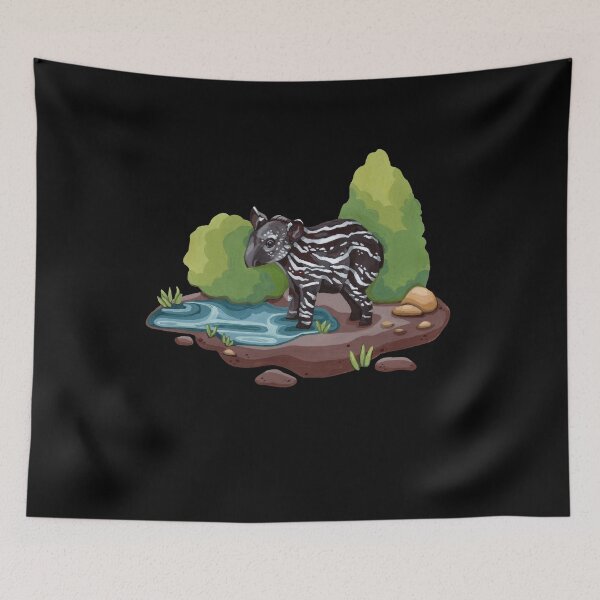 Item preview, Baby Tapir sitting in the bushes designed and sold by HighFives555.