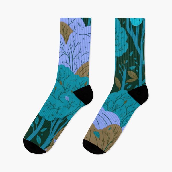 Item preview, Blue Rainbow Forest Trees Pattern designed and sold by druidwolfart.