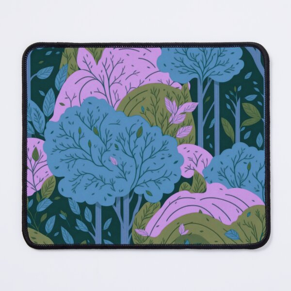 Item preview, Blue Pink Forest Trees Pattern designed and sold by druidwolfart.
