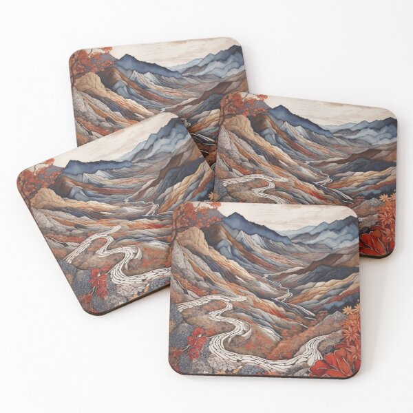 Item preview, Valley's Embrace: un camino de montaña y una vista panorámica designed and sold by Ngea.
