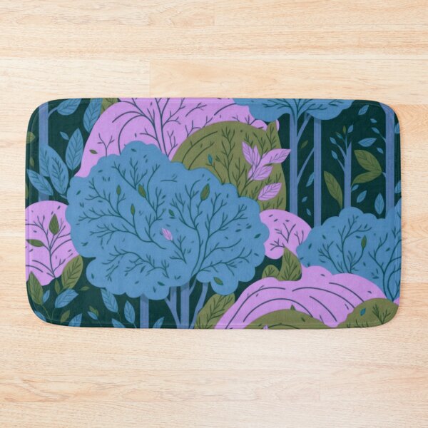 Item preview, Blue Pink Forest Trees Pattern designed and sold by druidwolfart.