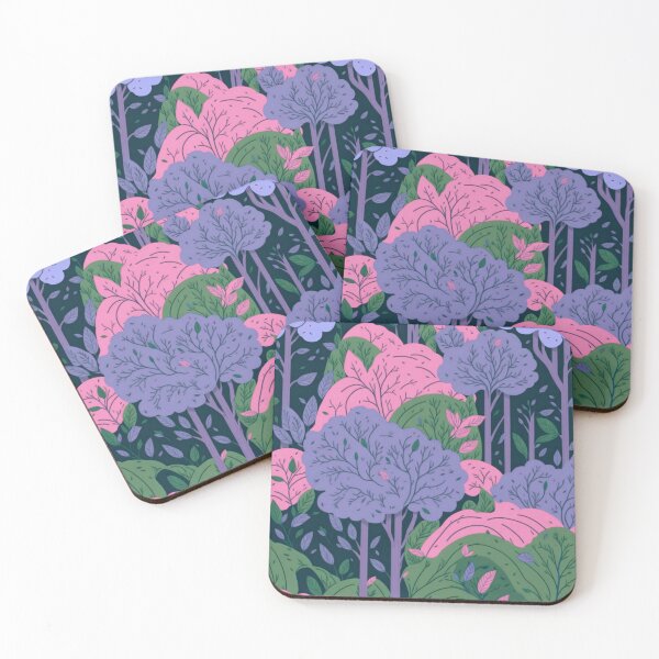 Item preview, Pink, Purple Forest Trees Pattern designed and sold by druidwolfart.