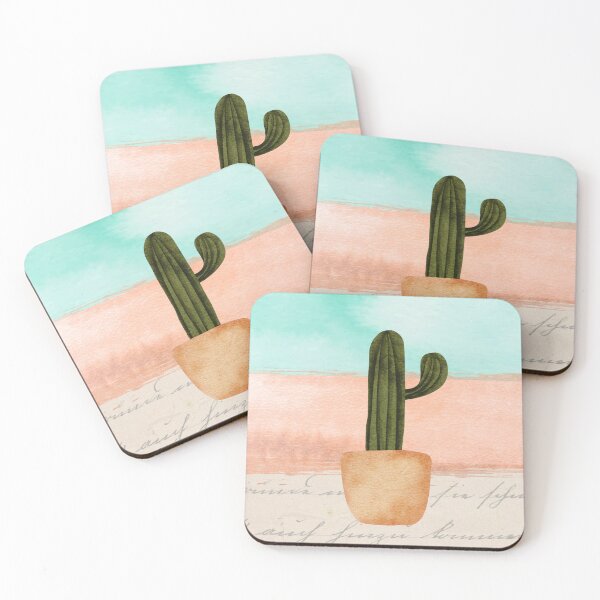 Item preview, Saguaro pot, Cactus Sunset, watercolor cactus, Southwest design, Succulent decor, Farmhouse style, Cactus lover gift designed and sold by AustriaDesigns.