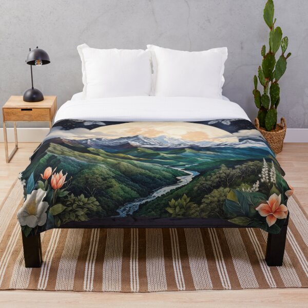Item preview, Lunar Peaks: A Majestic Moonlit Mountain Landscape designed and sold by Ngea.