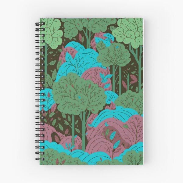 Item preview, Pink, Green Forest Trees Pattern designed and sold by druidwolfart.