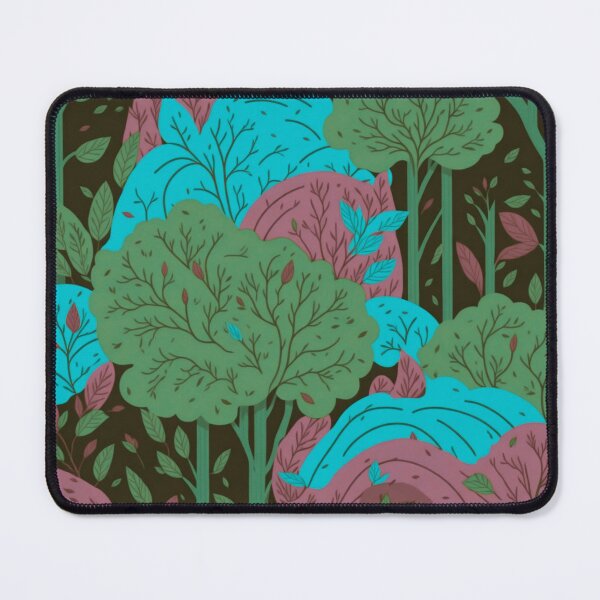 Item preview, Pink, Green Forest Trees Pattern designed and sold by druidwolfart.