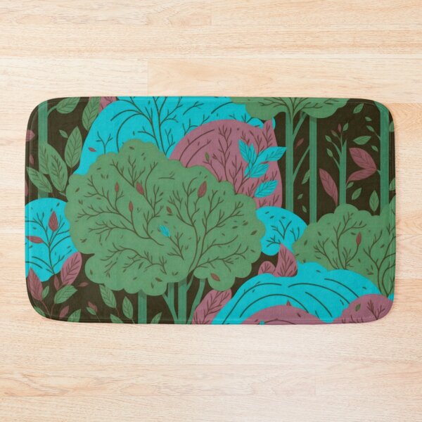 Item preview, Pink, Green Forest Trees Pattern designed and sold by druidwolfart.