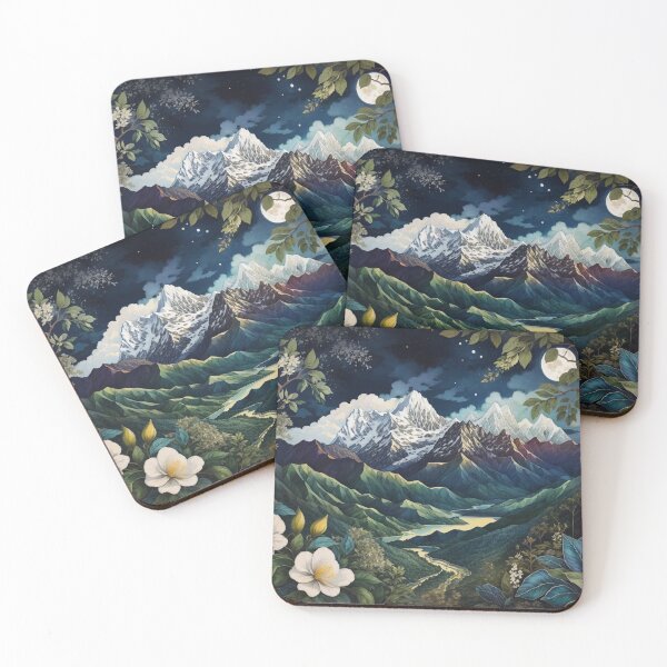 Item preview, Alpine Luminance: A Scenic Landscape of Moonlit Mountains designed and sold by Ngea.