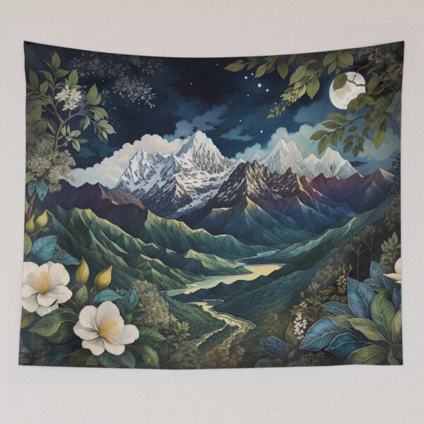 Item preview, Alpine Luminance: A Scenic Landscape of Moonlit Mountains designed and sold by Ngea.