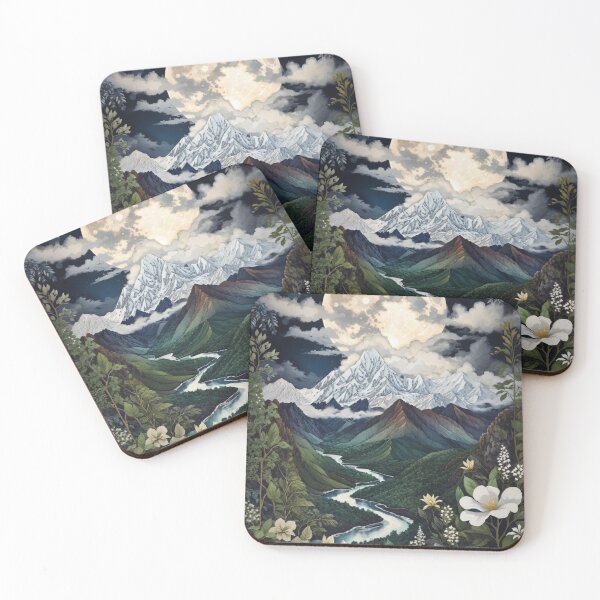 Item preview, Moon's Embrace: A Majestic Landscape under the Full Moon's Glow designed and sold by Ngea.