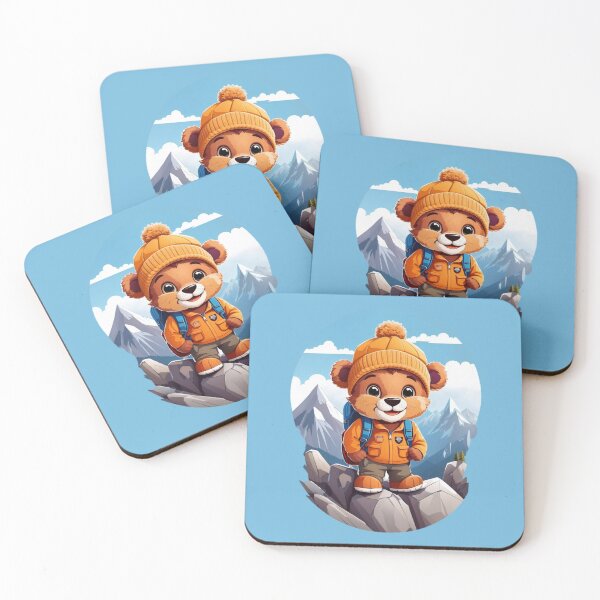 Item preview, Sweet smiling young dog puppy hiking in the mountains cartoon comic graphic for kids designed and sold by CedricNorbinho.