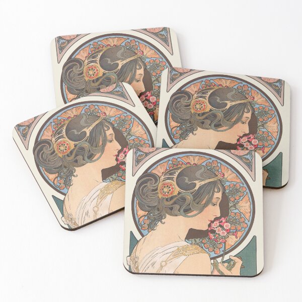 Item preview, Primrose (1899) by Alphonse Mucha designed and sold by Antiquated Art.