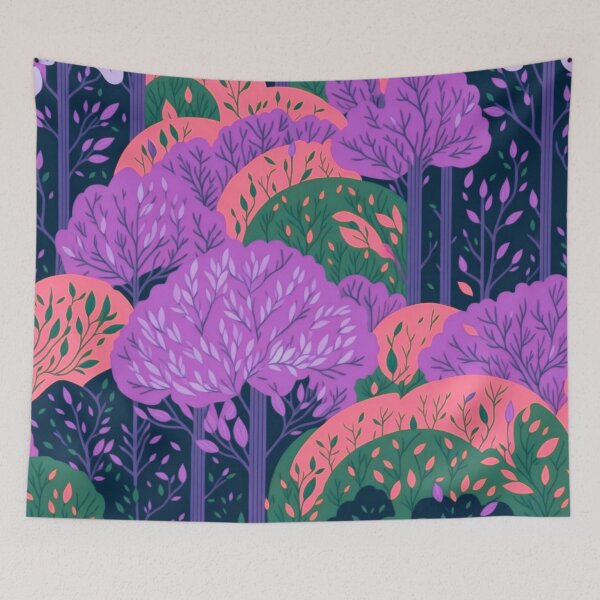 Item preview, Pink Rainbow Forest Pattern designed and sold by druidwolfart.