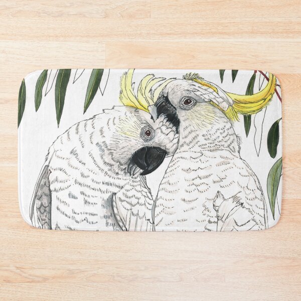 Item preview, Cockatoos Sulphur Crested pair gum tree designed and sold by blueidesign.