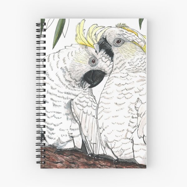 Item preview, Cockatoos Sulphur Crested pair gum tree designed and sold by blueidesign.