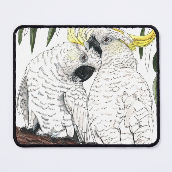 Item preview, Cockatoos Sulphur Crested pair gum tree designed and sold by blueidesign.