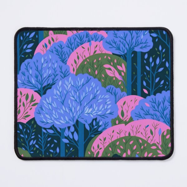 Item preview, Pink, Blue Rainbow Forest Pattern designed and sold by druidwolfart.