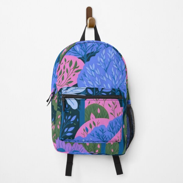 Item preview, Pink, Blue Rainbow Forest Pattern designed and sold by druidwolfart.