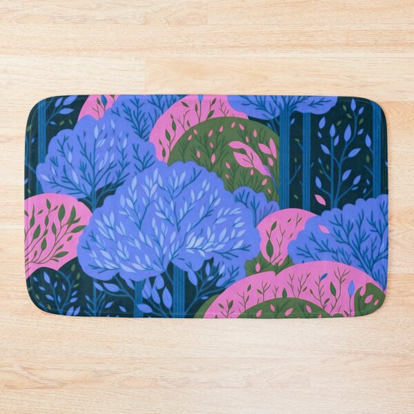 Item preview, Pink, Blue Rainbow Forest Pattern designed and sold by druidwolfart.