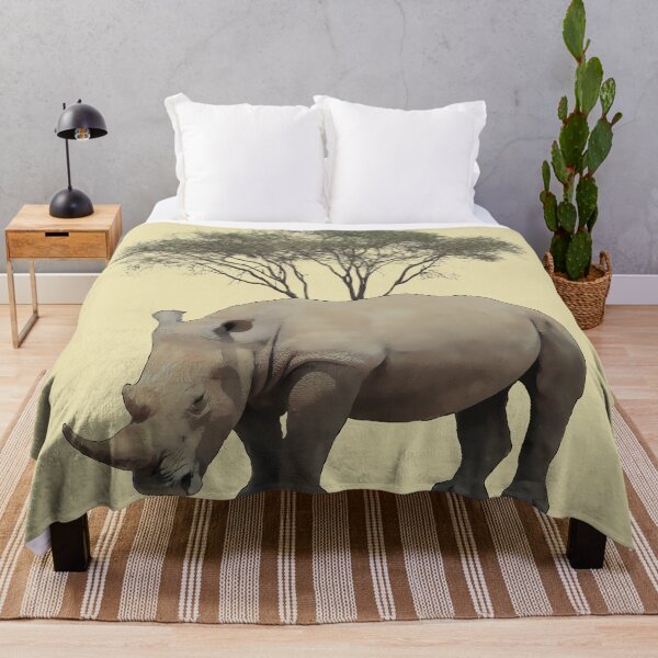Artikelvorschau, Breitmaulnashorn mit Akazie - Nashorn - Rhino in Afrika entworfen und verkauft von TShirtsundMehr.