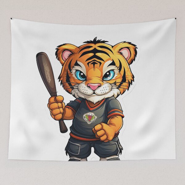 Item preview, Baby tiger with a bat designed and sold by abmkf.