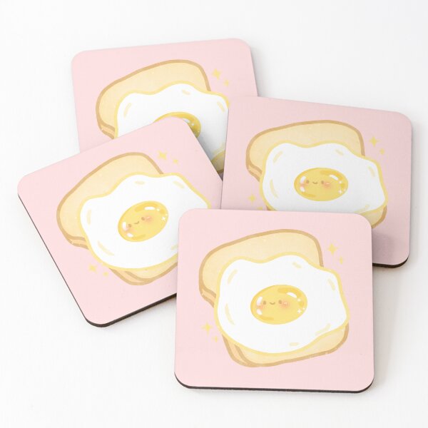 Item preview, cute kawaii egg toast bread breakfast designed and sold by Narukuku.