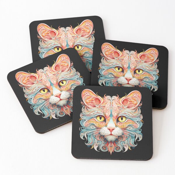 Item preview, Cat, hangover, cat head colorful designed and sold by gringourmand.