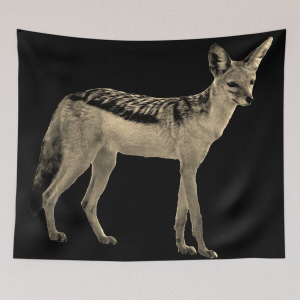 Artikelvorschau, Schakal in sepia - Wildhund - Hund - Afrika entworfen und verkauft von TShirtsundMehr.