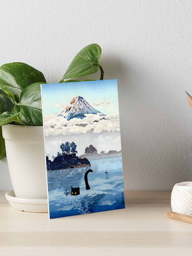 Thumbnail 1 von 2, Galeriedruck, Katze im Kawaguchi-Tago-Koitsu-See designt und verkauft von outdoorway.