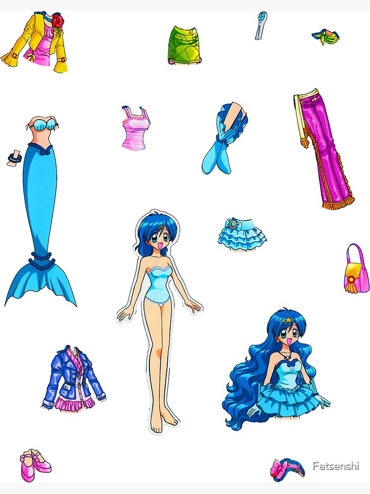 Mermaid Melody Princess Hanon Dress Up Doll  Magnet for Sale by Fatsenshi