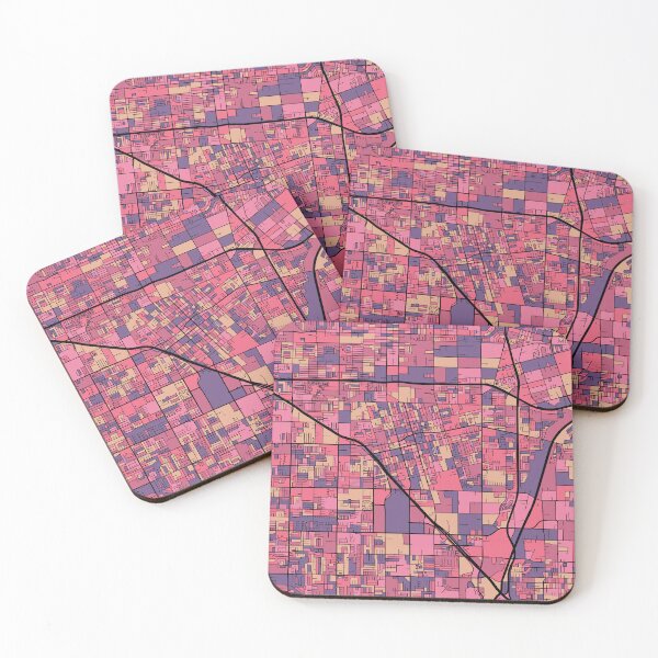 Item preview, Anaheim Map Pattern in Purple & Pink designed and sold by PatternMaps.