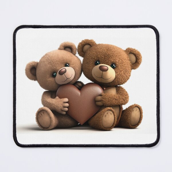 Item preview, Two cute toy bears with a heart designed and sold by MiraCleAI.