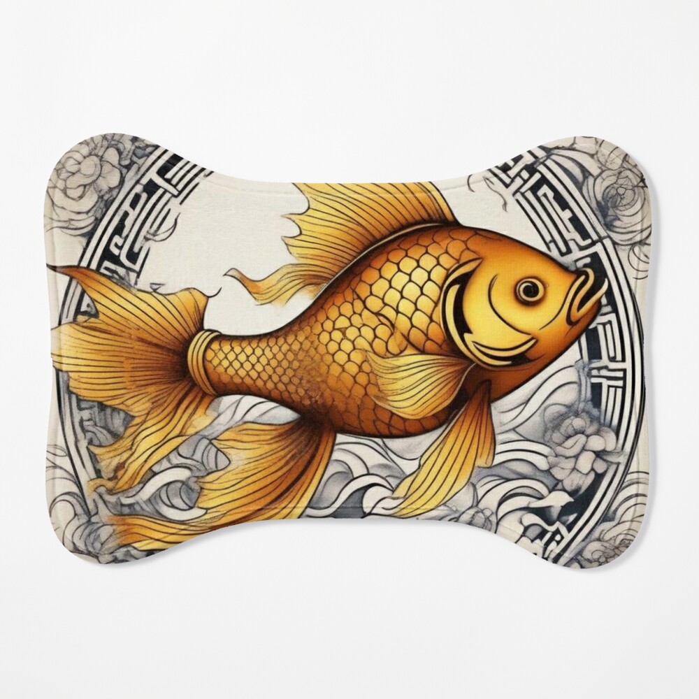 Feng shui golden fish tattoos design  Photographic Print for Sale by  AngelsCompany