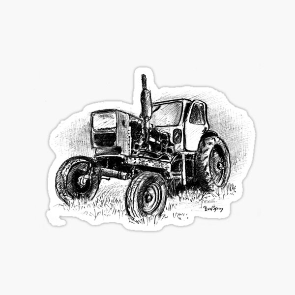 Abandoned tractor Sticker
