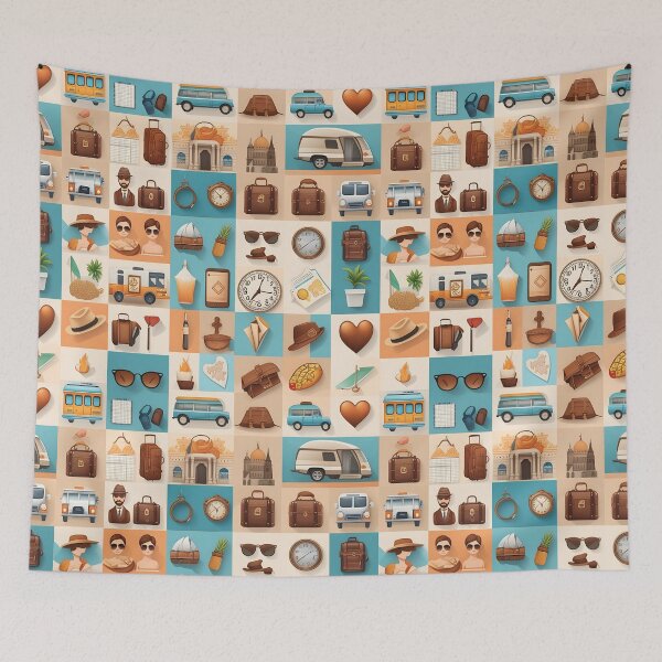 Item preview, Traveller Stickers Pattern Emoji Pattern IX designed and sold by DevemDavam.