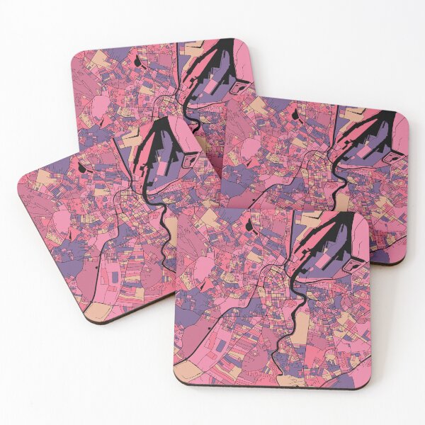 Item preview, Belfast Map Pattern in Purple & Pink designed and sold by PatternMaps.