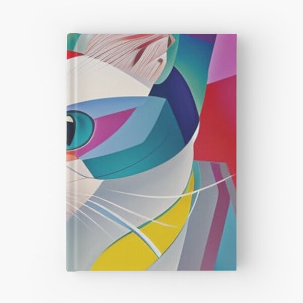 Item preview, Cubist Cat Euphoria: A Colorful Burst of Energy masterpiece designed and sold by Sequence1.
