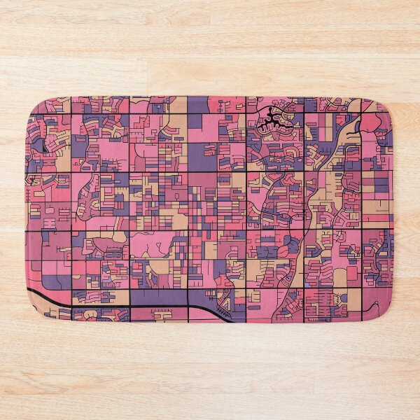 Item preview, Chandler Map Pattern in Purple & Pink designed and sold by PatternMaps.