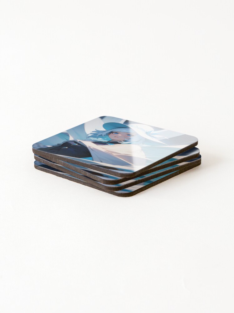 Thumbnail 4 of 5, Coasters (Set of 4), WAIFU Rid designed and sold by RIDKARTUR.