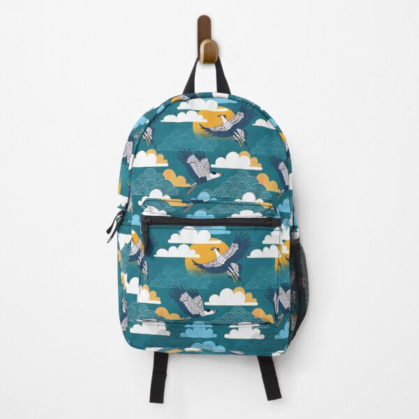 Item preview, Bold Oriental Style Secretary Birds - Gold and Teal  designed and sold by TigaTiga.