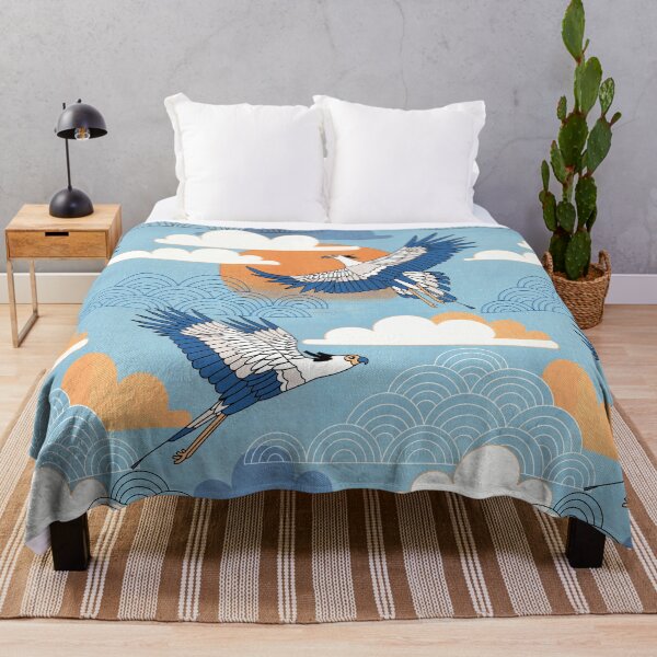 Item preview, Bold Oriental Style Secretary Birds - Clear Skies designed and sold by TigaTiga.