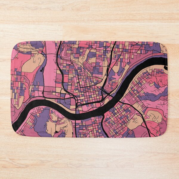 Item preview, Cincinnati Map Pattern in Purple & Pink designed and sold by PatternMaps.
