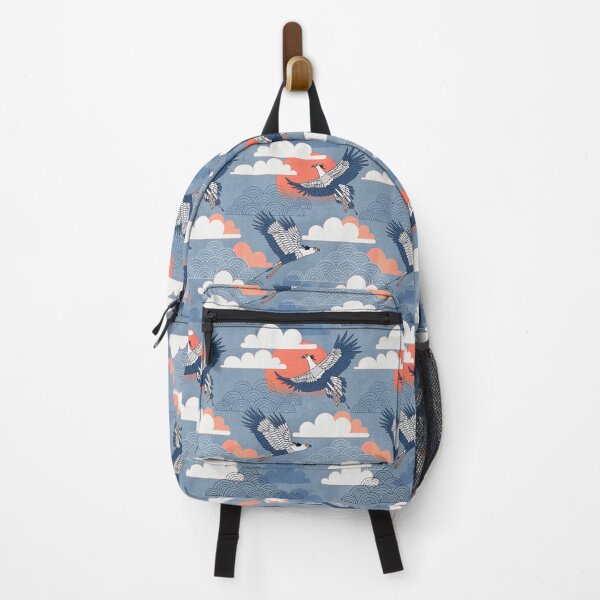 Item preview, Bold Oriental Style Secretary Birds - Pastel Skies designed and sold by TigaTiga.