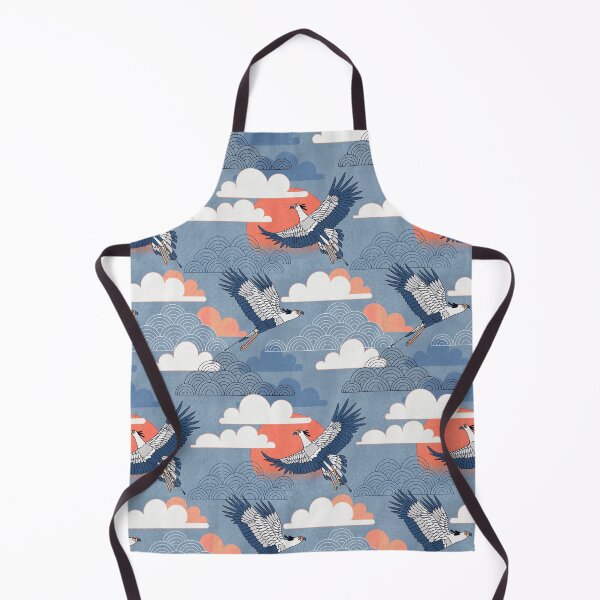 Item preview, Bold Oriental Style Secretary Birds - Pastel Skies designed and sold by TigaTiga.